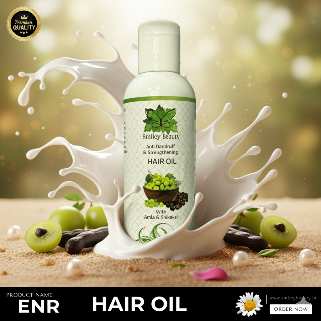Nourish & Flourish: Smiley Beauty’s Herbal Hair Oil for Strong, Shiny Hair